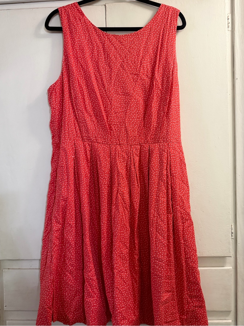 Red Polka Dot Sleeveless Women's Dress